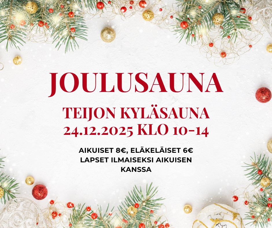 Joulusauna Teijon Kyläsaunalla